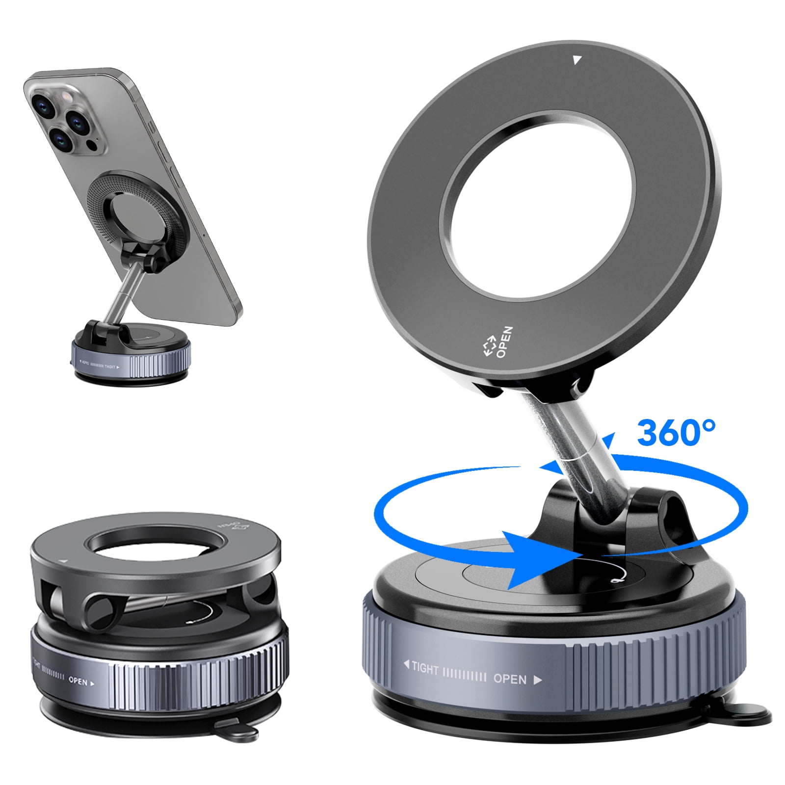FAMOO Magnetic Car Phone Mount, 360° Adjustable