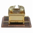 thumbnail image 2 of The Ark Of The Covenant Replica Statue Gold Plated With Ark Contents Aaron Rod, 2 of 5