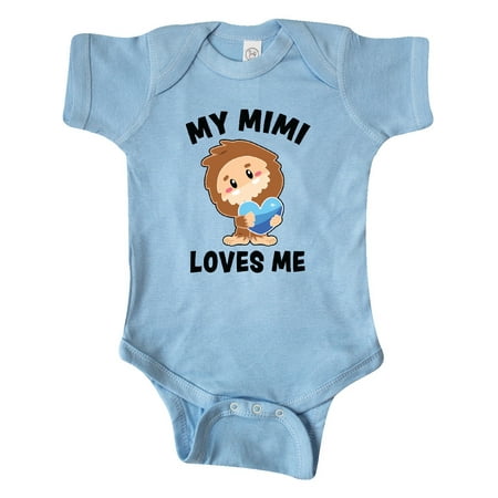 

Inktastic Cute Bigfoot My Mimi Loves Me Gift Baby Boy Bodysuit