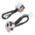 thumbnail image 2 of Pair Motorcycle Handlebar Switch Assembly Universal for 50cc 22mm Handle Grip Scooter Disc Brake, 2 of 14