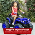 thumbnail image 2 of Best Choice Products 12V Kids Ride-On ATV Quad w/ Bluetooth, 3.7mph Max, Treaded Tires, LED Lights, Radio - Blue, 2 of 7