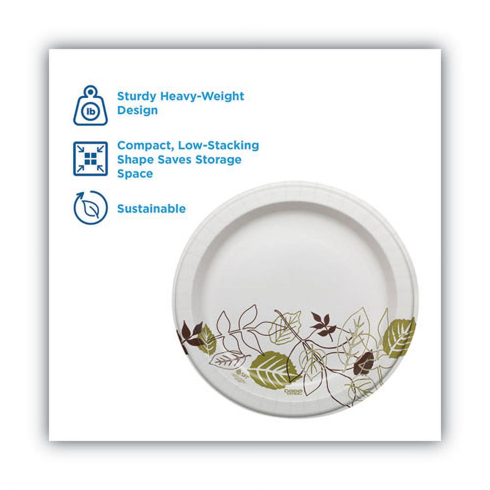 Pathways Soak Proof Shield Heavyweight Paper Plates, Wisesize, 5.88" Dia, 125/pack | Bundle of 2 Packs