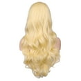 thumbnail image 4 of Dengmore Long Curly Hair Wig for Girls with Thin Bangs - 27.5 Inches High Temperature Filament Corn Ears Style Wig, Adjustable No Glue Synthetic Curly Wig for Party Cosplay, 4 of 6