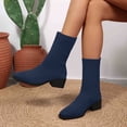 thumbnail image 2 of POROPL Boots for Women,Sock Boots Stretch Knit Booties Slip-On Ankle Boots for Women, 2 of 8