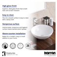 thumbnail image 5 of Karran Usa Vc-411 Valera 15-1/2" Circular Vitreous China Vessel Bathroom Sink - White, 5 of 5