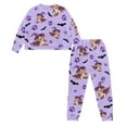 thumbnail image 5 of Yuyamidu 2 Pack Purple Pajama for Women Cute Corgi Pajamas Shirt & Pants Set with Pockets Halloween Daily Homewear Crew Neck Sleepwear Nightwear Size S, 5 of 7