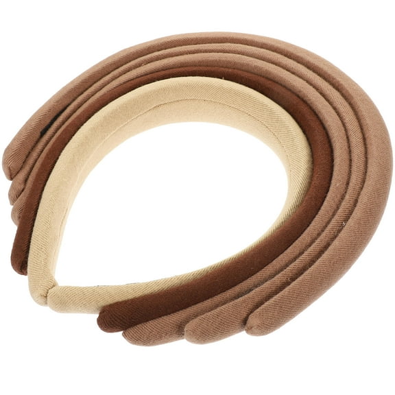 KONTONTY 5Pcs Vintage Hairband Assorted Color Wide-Brimmed Headband for Comfortable Wear