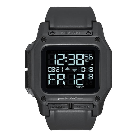NIXON Regulus A1180, totalmente negro, resistente al agua hasta 100 m