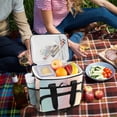 thumbnail image 5 of FORMRS Insulated Cooler Bag 24 Cans Capacity Soft Leakproof Lunch Box with Side Pockets, Wavy Striped, 5 of 7