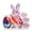 C, variant on QuanTara Acrylic Easter Bunny Decorations Set, 3.14 & 3.94in Bunny with Colorful Egg Figurines for Desk, Spring Basket Stuffers, Kids Gifts, Home & Office Decor