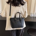 thumbnail image 5 of Bolsos de mano de mujer de PU con cremallera, bolsos de hombro con compartimento interior a la moda, cadena suave, colores sólidos, 2024, bolsos de alta calidad para mujer, 5 of 5