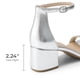 thumbnail image 4 of Sandalia para Mujer DREAM PAIRS Plateada Metálica con Tacón Bajo y Ancho, 4 of 7