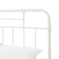 thumbnail image 6 of Ember Interiors Scarlett Boho Metal Pipe King Bed, White, 6 of 8