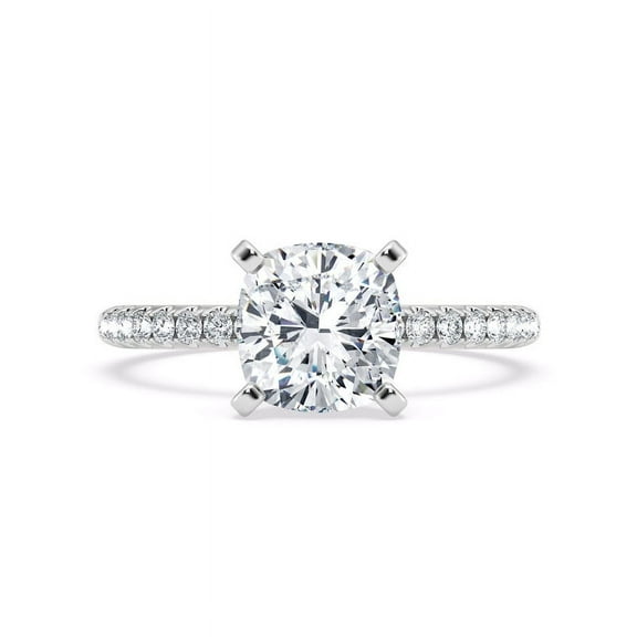 Oryn Jewel Elegant Oval Cut Lab Created Diamond Ring 2 Ct - 14K White Gold Over Proposal Ring for Her - Wedding Engagement Diamond Ring - Beautiful Diamond Jewelry for Women - Gift Rings for Her