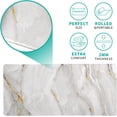 thumbnail image 4 of White Marble Texture Extended Mouse Pad 31.5x11.8 Inch White Desk Marble Mousepad Extended Large Non-Slip Rubber Base Waterproof Big Keyboard Mat with Stitched Edges for Home Gaming and Office, 4 of 6