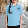 thumbnail image 2 of XXWXYD Boys Girls Summer 𝐏𝐨𝐥𝐨 Collared T-Shirts, Button Up Short Sleeve Activity Tops, Teen Cute Casual Quick-Dry Shirt with Graphic Print, 2 of 8