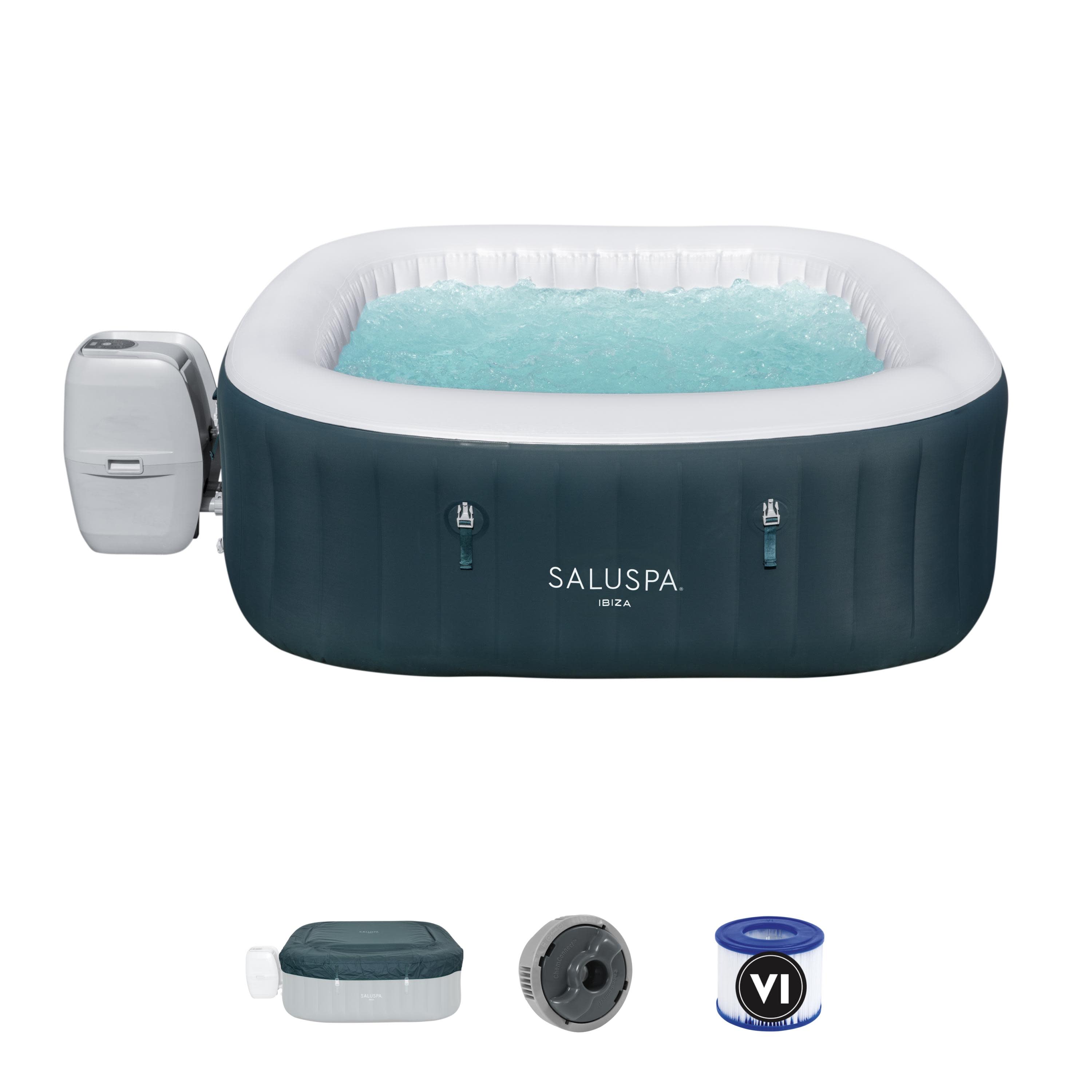 SaluSpa Ibiza AirJet Inflatable Hot Tub Spa 4-6 Person, Maximum Temperature of 104˚F - image 3 of 9