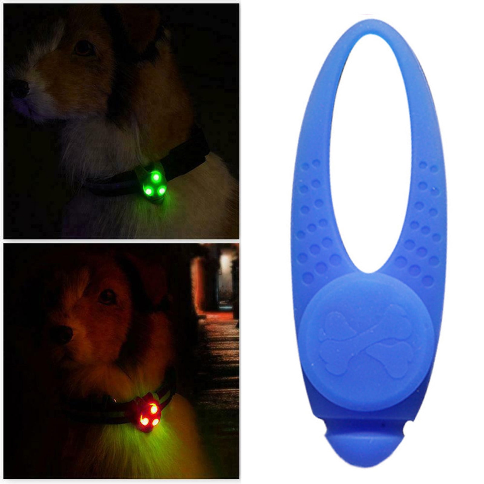 Ancol Soft Flashing Blinker LED Safety Collar Light for Dogs Green Pink Orange 