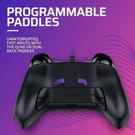 PDP - Victrix Gambit World's Fastest Licensed Xbox Controller, Elite Esports Design - Xbox One, Series X|S, Windows 10 - White & Purple