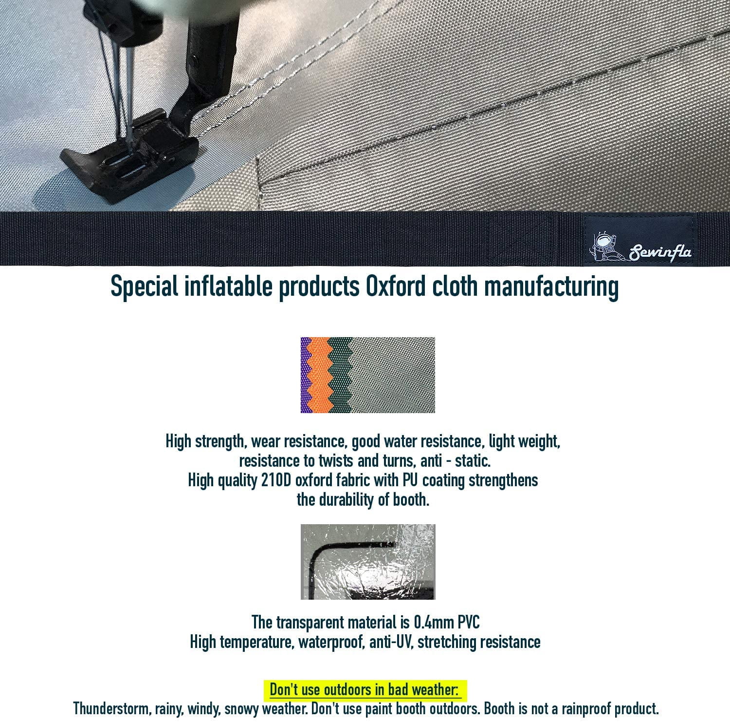 Sewinfla Inflatable Paint Booth 13x8.2x8.2Ft with Blowers Professional Inflatable Spray Booth