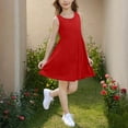 thumbnail image 5 of Ugoldhm Girls Sleeveless Pleated Neck Swing Dress with Pockets - Casual Comfy Summer Tank Dress (5-15 Years), 5 of 8