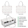 thumbnail image 2 of Large Capacity Tote Bag,Princess Unicorn Flower Pattern Handbag Fashion Luxury Tote Bag,15.7"x13"x 5.1" Inches,Laptop Compatible, 2 of 6