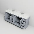 thumbnail image 6 of 84 In. W X 22 D Dark Grey Double Bath Vanity Having Marble Top And Faucet - Soft Close System, To Scratches Stains, Two Cabinets Fourteen Drawers For Storage Management Improvement 84" 22" With, 6 of 7