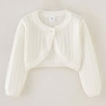 thumbnail image 2 of tarylea Baby Toddler Clothes for Girls Crew Neck Solid Color Cardigan Long Sleeve Loose Crop Tops Casual Trendy Dressy Blouse Fall Breathable Dailywear Infant Tops for 12 Months-14 Years, 2 of 4