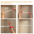 thumbnail image 4 of Tiges de Tension Réglables, Tiges de Tension à Ressort 40-70cm, Tiges de Ressort d'Extension Tringle de Placard Barres de Placard Tiges de Tension (Blanc, 2 Pcs), 4 of 5
