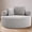Grey, variant on Miniyam 55.5" W Round Oversized Chaise Lounge Indoor with Memory Foam for Living Room, Cloud Couch with 3 Pillows, Green