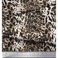 thumbnail image 3 of Soimoi Moss Georgette Fabric Leopard & Tiger Animal Skin Print Sewing Fabric Yard 42 Inch Wide, 3 of 3