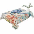 thumbnail image 2 of Coastal Sea Turtle Table Cloth Waterproof Tablecloths, Rustic Vintage Nautical Starfish Coral Tablecloth Dining Table Cover for Kitchen Party Tabletop Outdoor, Rectangle Tablecloth 60x102 Inch, 2 of 9