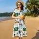 thumbnail image 4 of Balery Back To School A Vestidos sueltos de manga corta para mujer, vestidos de verano 2025, vestidos casuales de corte A con vuelo., 4 of 6