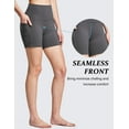 thumbnail image 5 of BALEAF Women's 5" Athletic Shorts High Waisted Brushed Side Pockets for Yoga Workout Volleyball Gray XXXL, 5 of 8