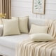thumbnail image 5 of Fundas de almohada decorativas MIULEE, 45 x 45 cm, color blanco crema, paquete de 2, 5 of 6