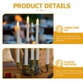 thumbnail image 4 of 6Pcs Flickering LED Taper Candles Long Candle Light Wedding Christmas Holiday Decor, 4 of 8