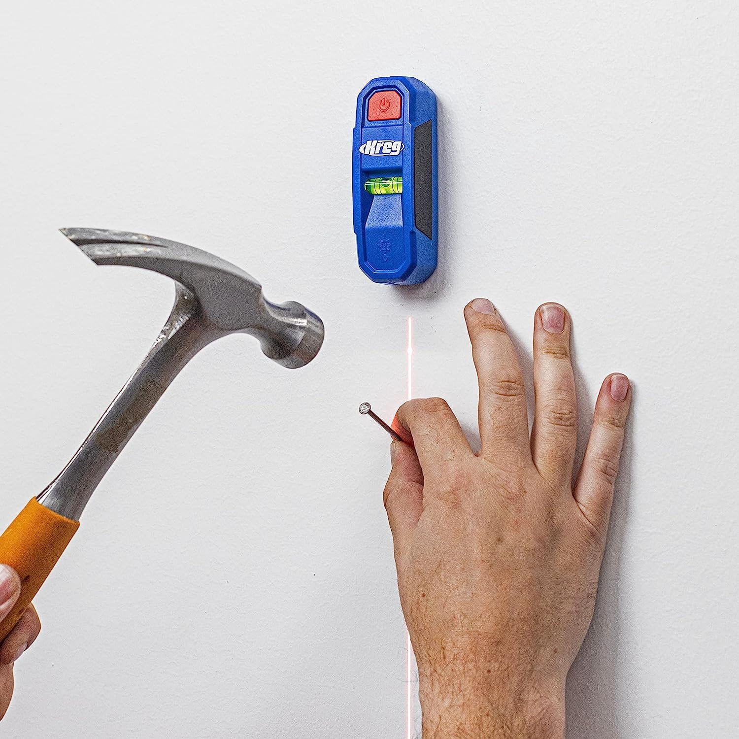 Kreg KMM1000LZ - Kreg Magnetic Stud Finder with Laser-Mark - Woodworking Tool - Stud Finder & Wall Scanner - Magnetic Stud Finder Tool - with Precise Stud Magnet