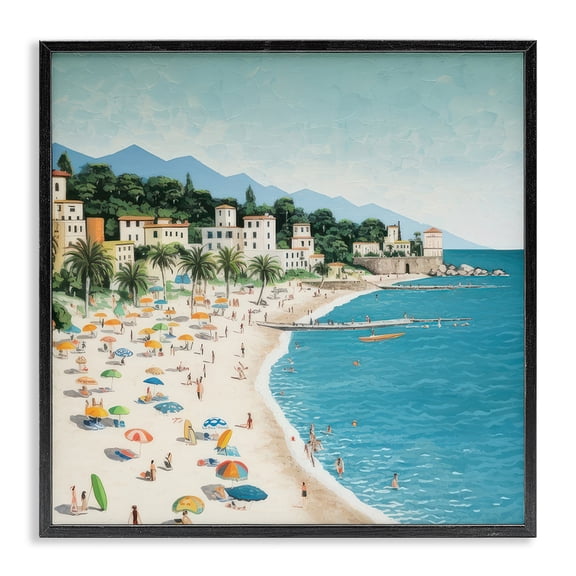 Stupell Industries Traditional By Water's Edge Black Framed Giclee Art, 12 x 12, by Lazar Studio
