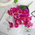 thumbnail image 5 of Dark Rose Premium Fake Phalaenopsis Flowers Wedding Home Décor 5-Stem Silk Orchid Arrangement Long-Lasting Faux Botanicals #1yUKb, 5 of 6
