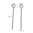 thumbnail image 5 of Resistant 304 Stainless Steel Eye Pin Stainless Steel color 25mm Hole: 2mm Pin: 0.7mm, 5 of 6