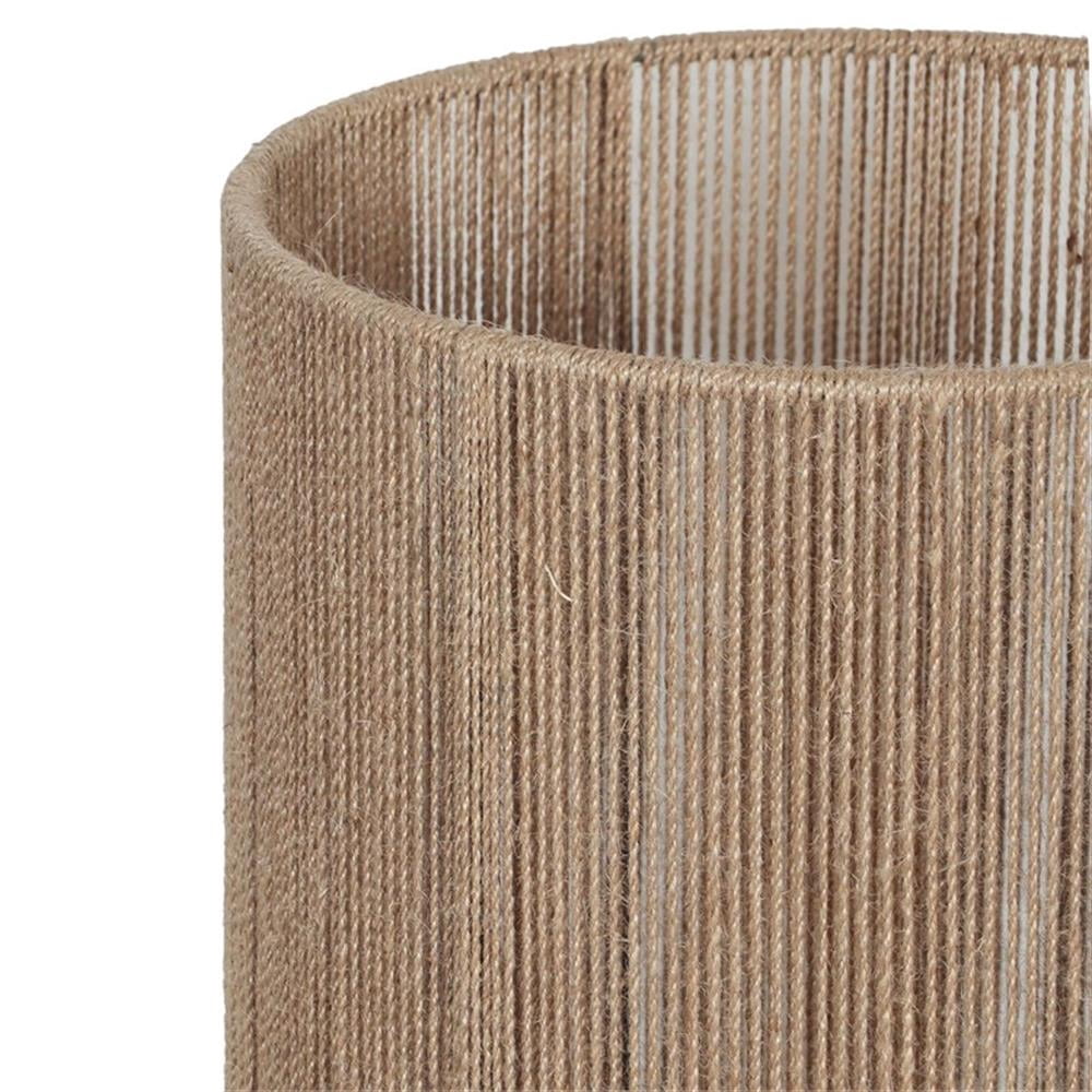 Pemberly Row Contemporary Accent Natural Jute 2-Bulb Floor Lamp