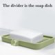 thumbnail image 3 of Soporte de silicona verde para cepillo y pasta de dientes con bandeja de drenaje,caja de almacenamiento de baño de 6 compartimentos para cosméticos y artículos de papelería (1 pieza) Rkxzt, 3 of 8