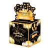 Black Gold Throw Gradu-ation Cap Money Box G – Ngheia 2026 Gradu-ation Box Class Of 2026 Holder with 50 Bags Congrats Grad Decoration for High schol & College Gradu-ation Celebration