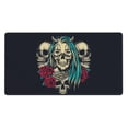 thumbnail image 1 of DouZhe Large Mouse Pad, Vintage Skull Flower Rose Non-Slip Waterproof Rubber Keyboard Office Desk Pads Mousepad, 29.5 x 15.8 inches 3mm Thick, 1 of 7