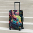 thumbnail image 5 of Yiaed Colorful Patterned Rabbit Print Travel Luggage Cover Suitcase Protector Fits 18-32 Inch Luggage Wheel Covers Patterned Elastic Luggage Anti-scratch（No luggage）-Small, 5 of 5