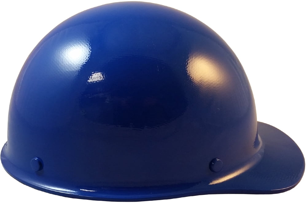 MSA SkullGuard Fiberglass Hard Hat- Cap Style With Staz On Suspension - Custom Blue Color
