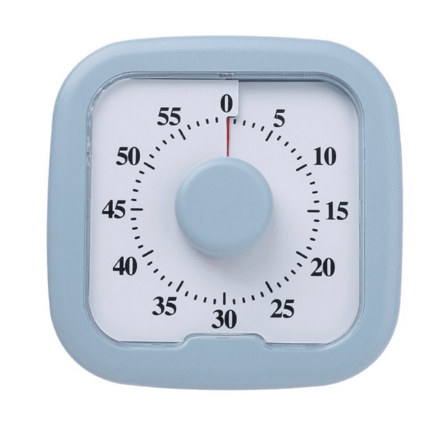 Temporizador Visual Silencioso, Cronómetro de 60 Minutos, Reloj Despertador, Temporizador de Cuenta Regresiva con Soporte, Visualización, Temporizador de Cocina, Azul