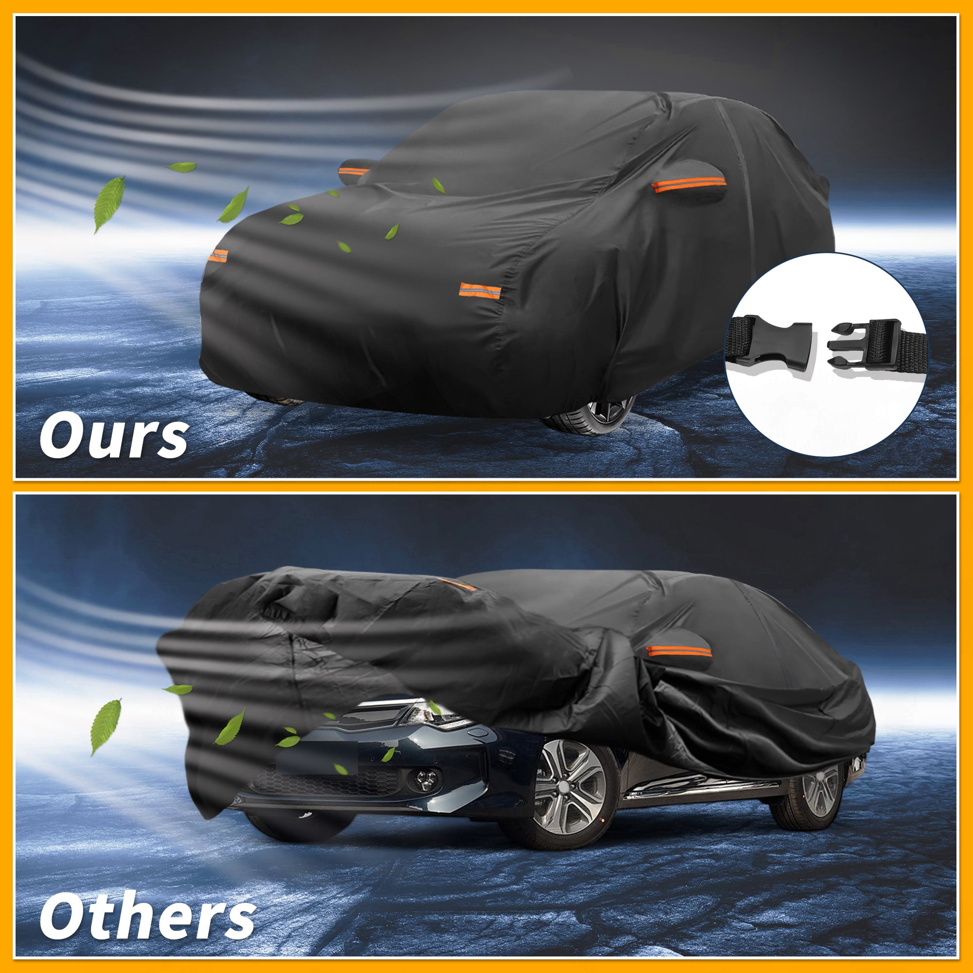 Unique Bargains Durable Waterproof Car Cover Black ["for Kia K5 Sedan"]