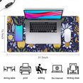 thumbnail image 5 of Long Mouse Pads for Desk,Pioneer Flower Floral Print Pattern Desk Mats on Top Of Desks, Desk Mouse Pad Extra Large with 3mm Non-Slip Base and Stitched Edge for Gaming,Office,Work,Home 31.5"x15.7", 5 of 6