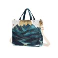 thumbnail image 7 of FORMRS Womens Corduroy Tote Bag Crossbody Shoulder Handbag with Pocket, Blue Mountains, 7 of 7